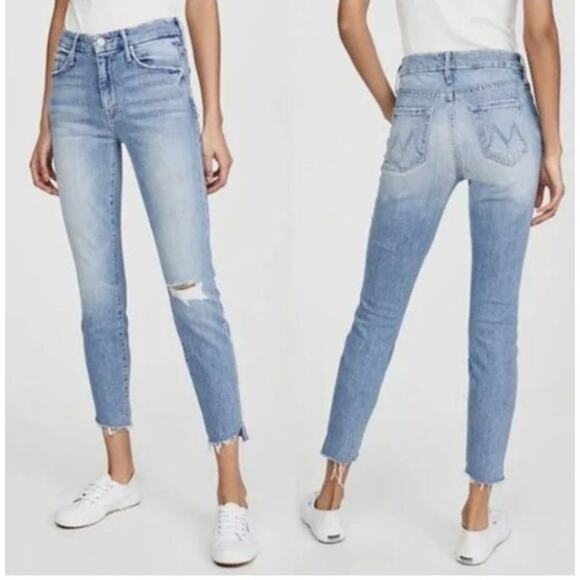 Mother The Looker Ankle Step Fray Jeans Exposed Secret Sister Size 25 - Picture 2 of 9